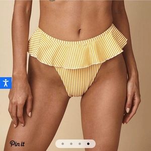 Montce Canary Stripe Tamarindo Ruffle Bikini Bottom